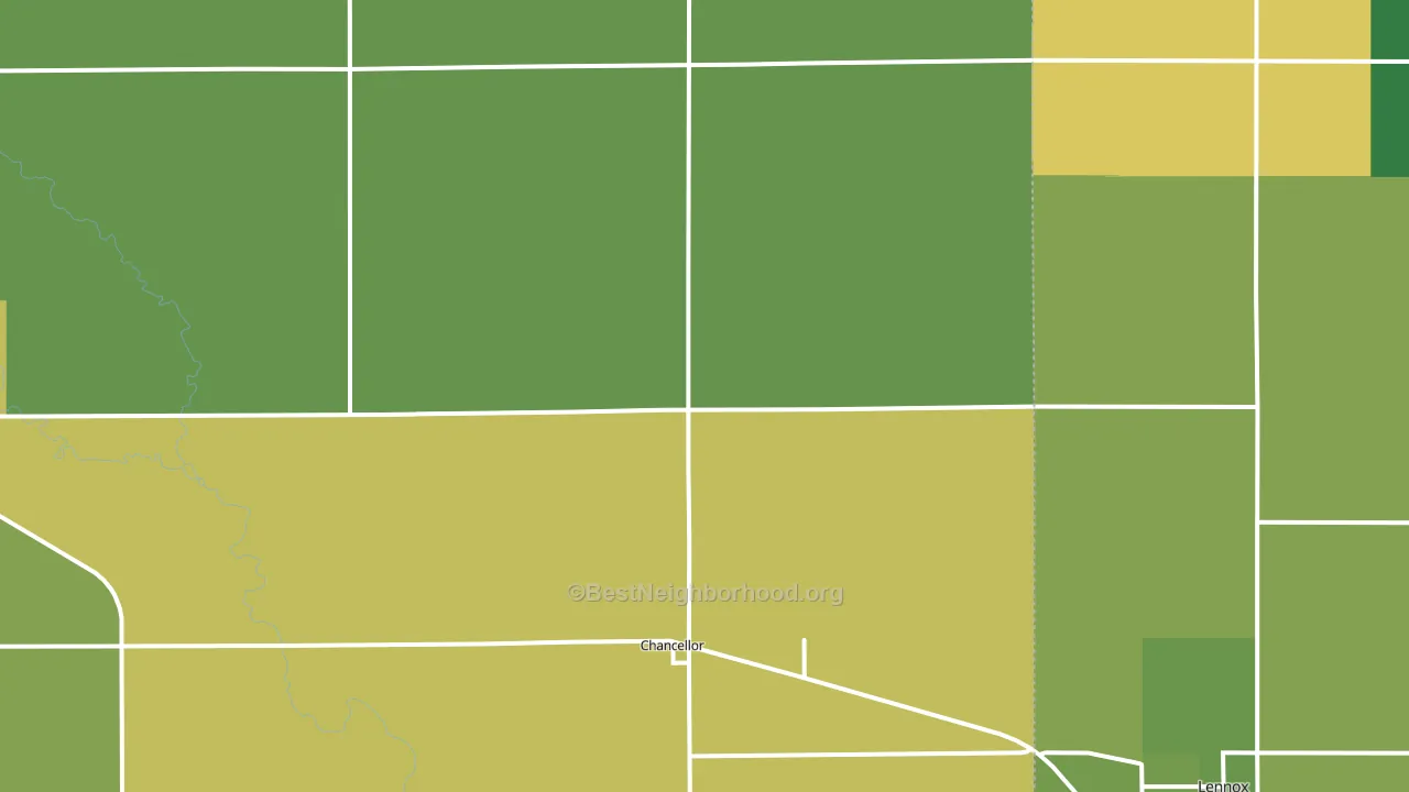 Chancellor, SD block-group voter-turnout map