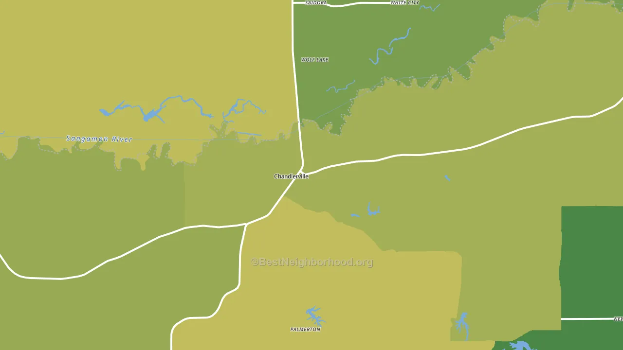 Chandlerville, IL block-group voter-turnout map