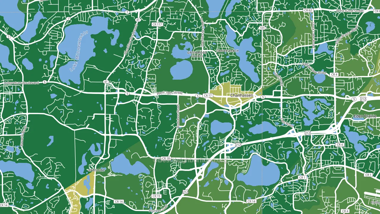 Chanhassen, MN block-group voter-turnout map