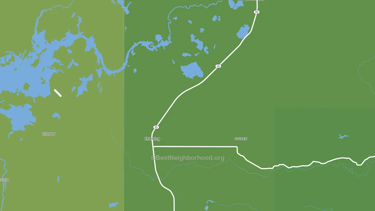 Channing, MI block-group voter-turnout map