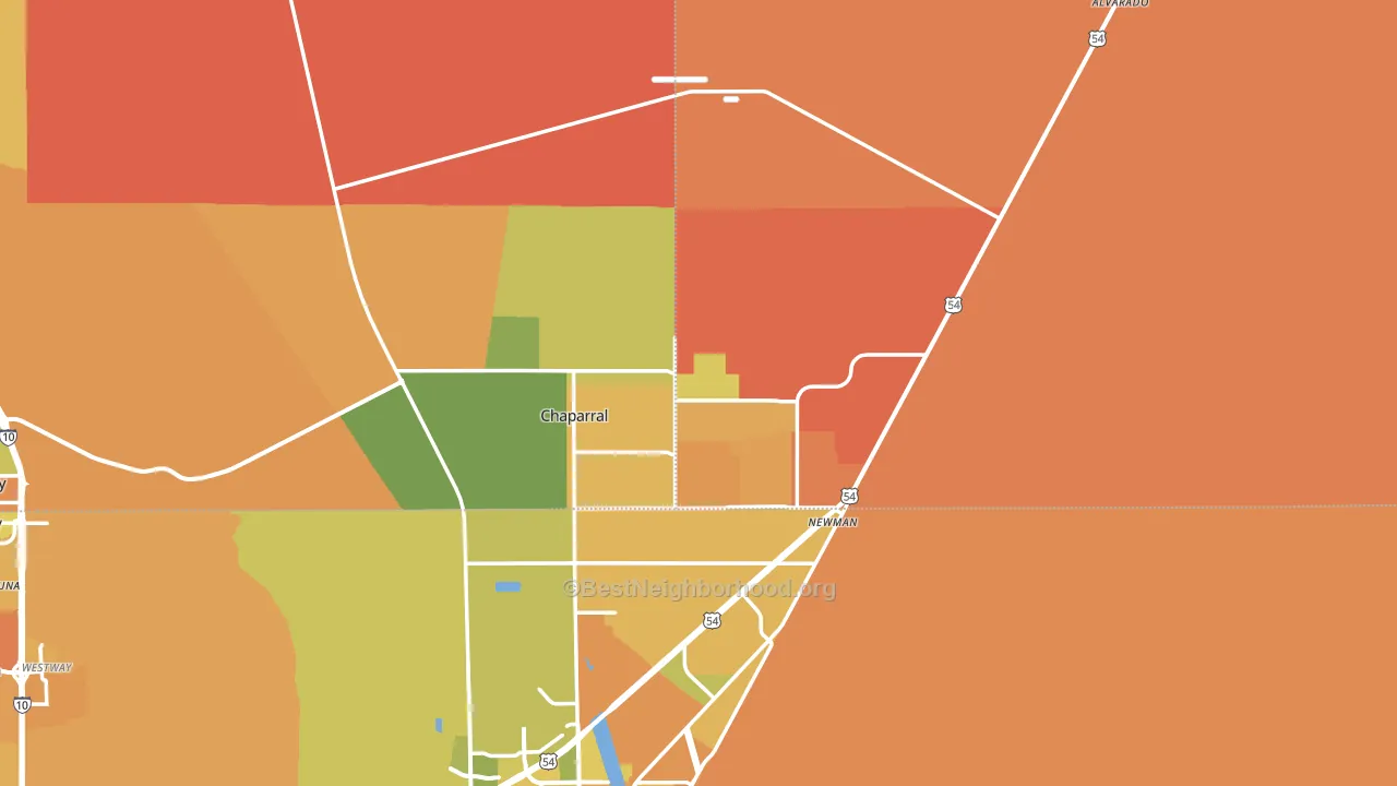 Chaparral, NM block-group voter-turnout map
