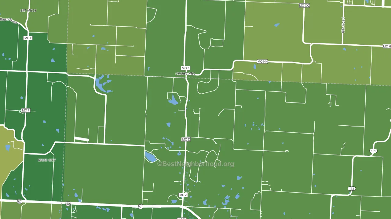 Chapel Hill, MO block-group voter-turnout map