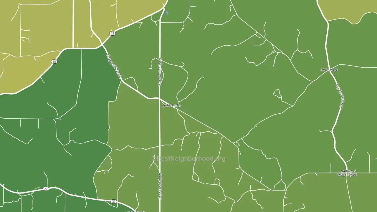 Chapel Hill, MS block-group voter-turnout map