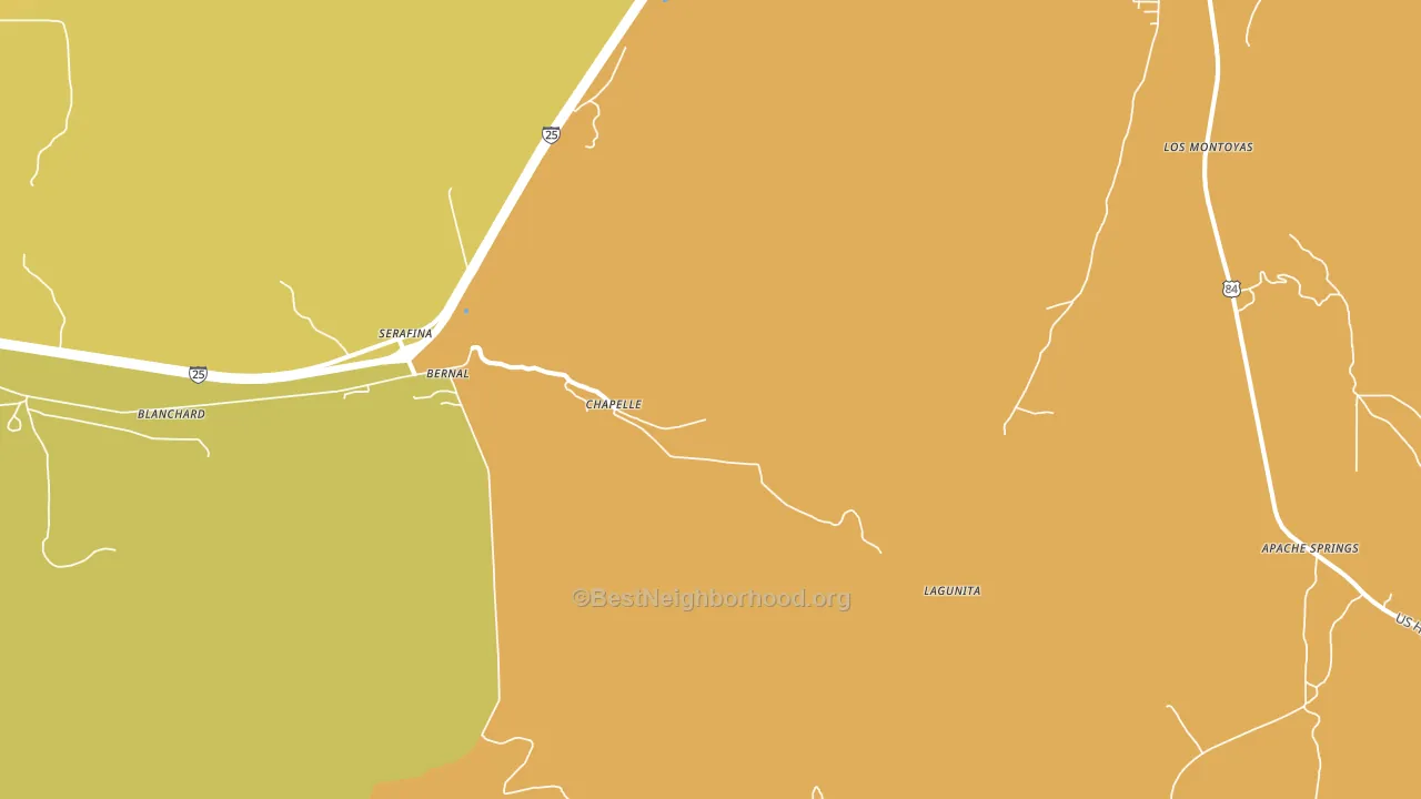 Chapelle, NM block-group voter-turnout map