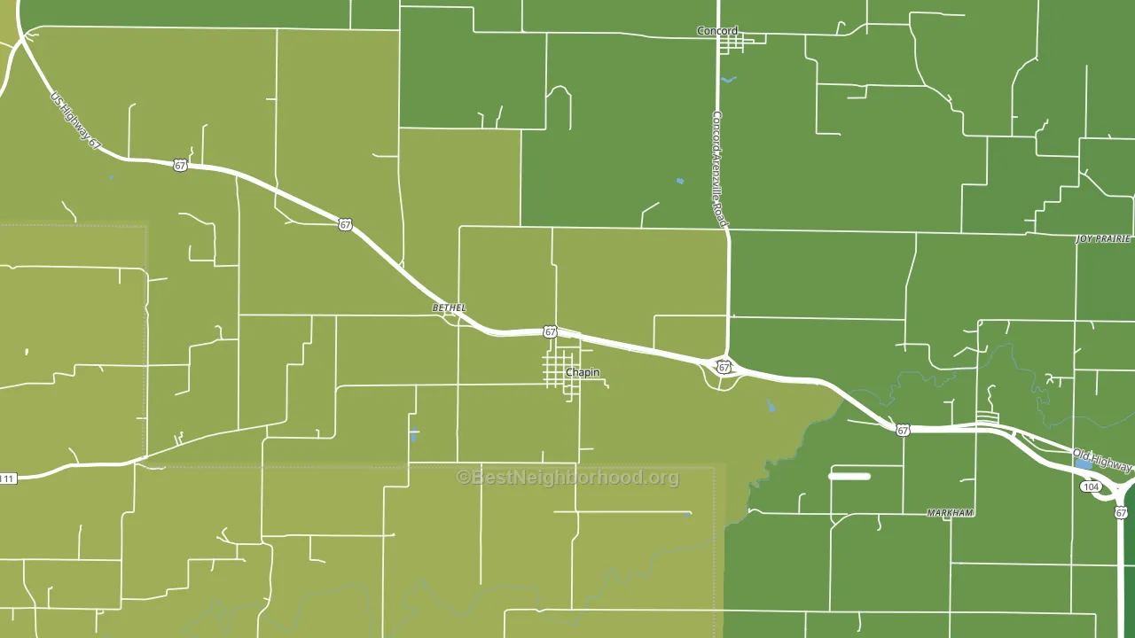 Chapin, IL block-group voter-turnout map