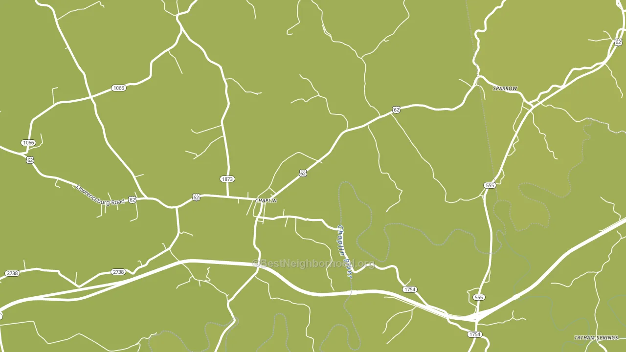 Chaplin, KY block-group voter-turnout map