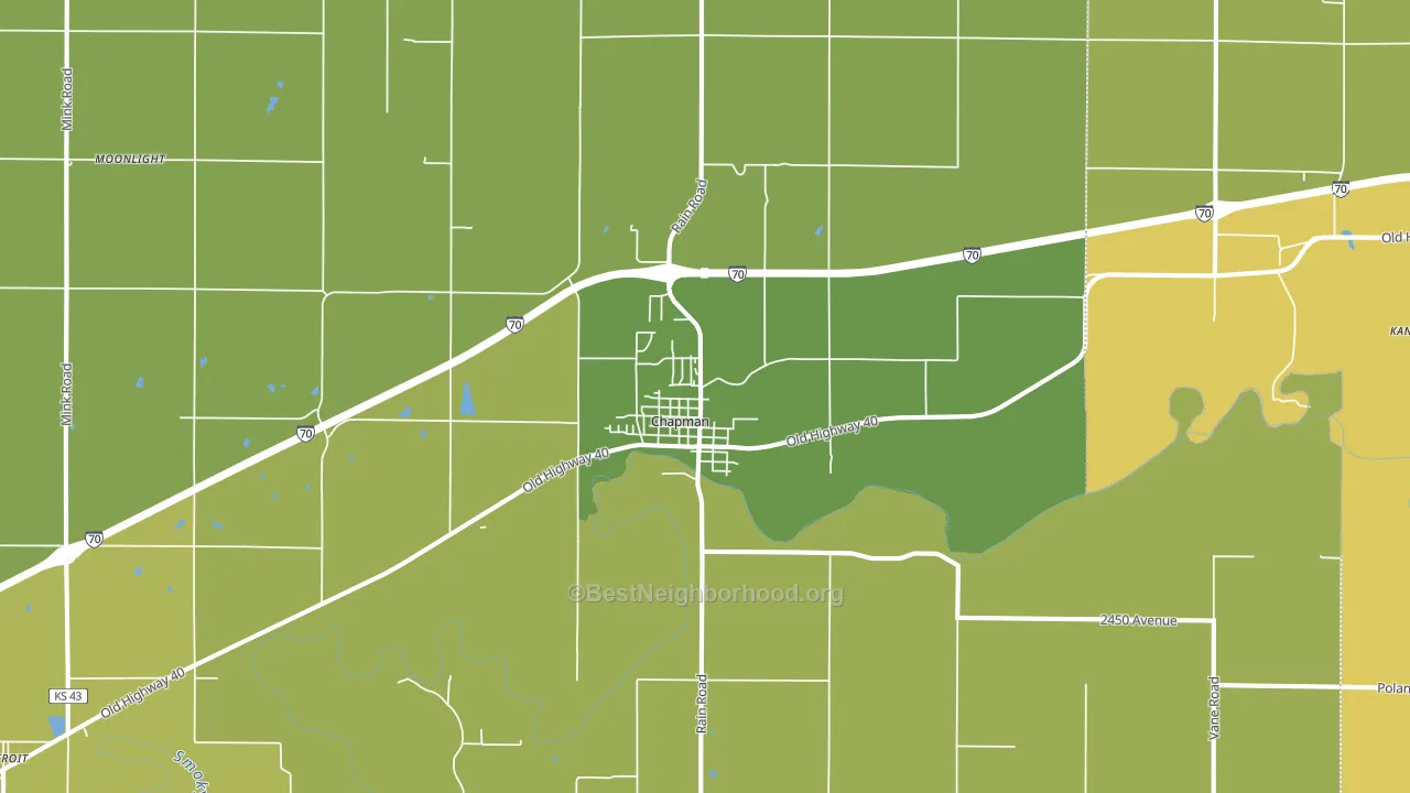Chapman, KS block-group voter-turnout map