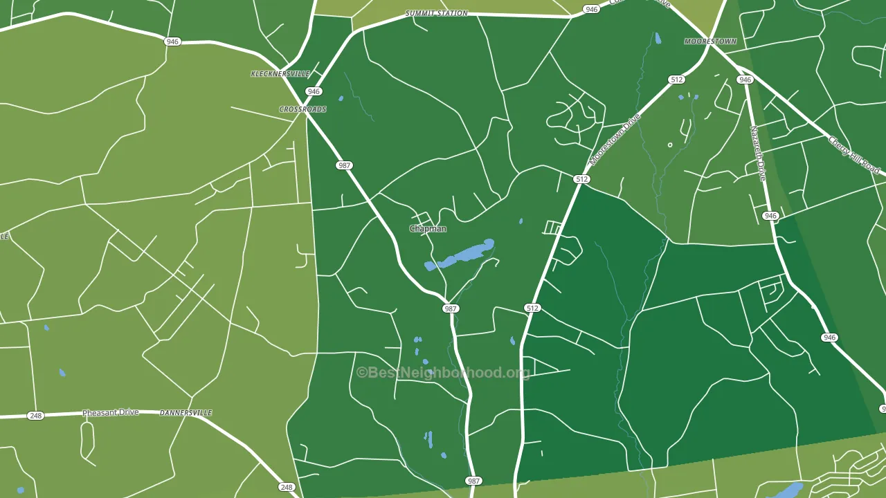 Chapman, PA block-group voter-turnout map