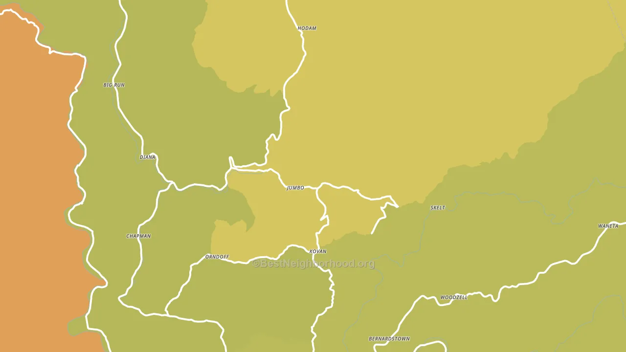 Chapman, WV block-group voter-turnout map