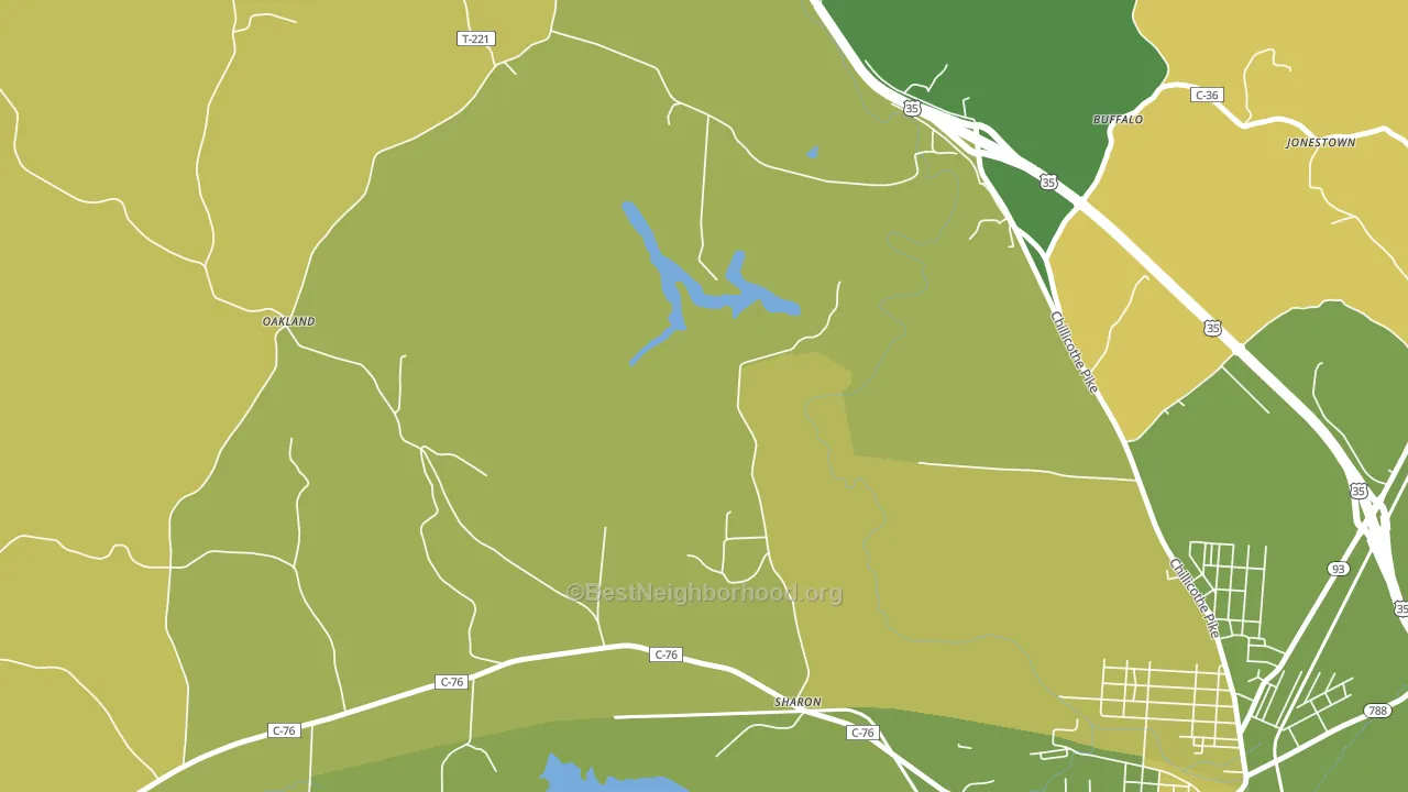 Chapmans, OH block-group voter-turnout map