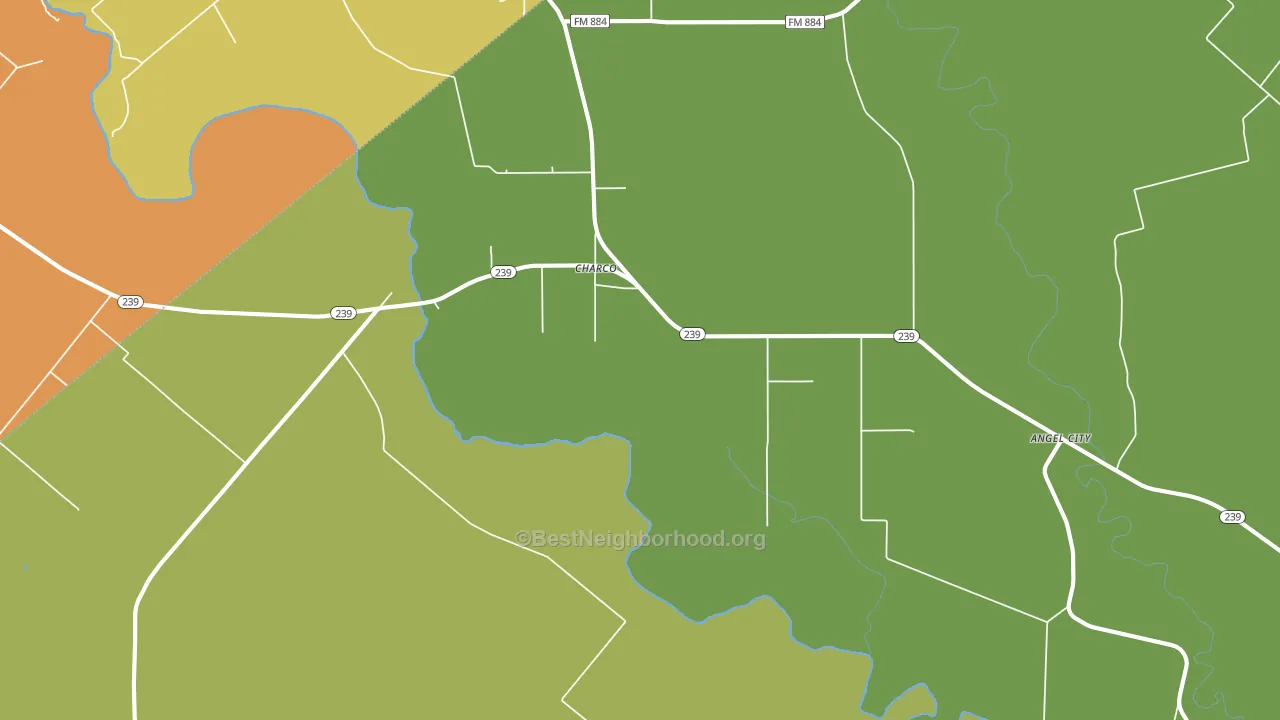 Charco, TX block-group voter-turnout map