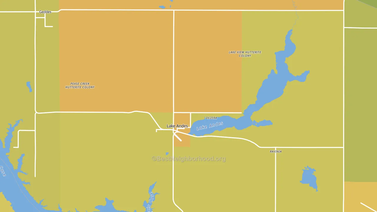 Charles Mix County, SD block-group voter-turnout map
