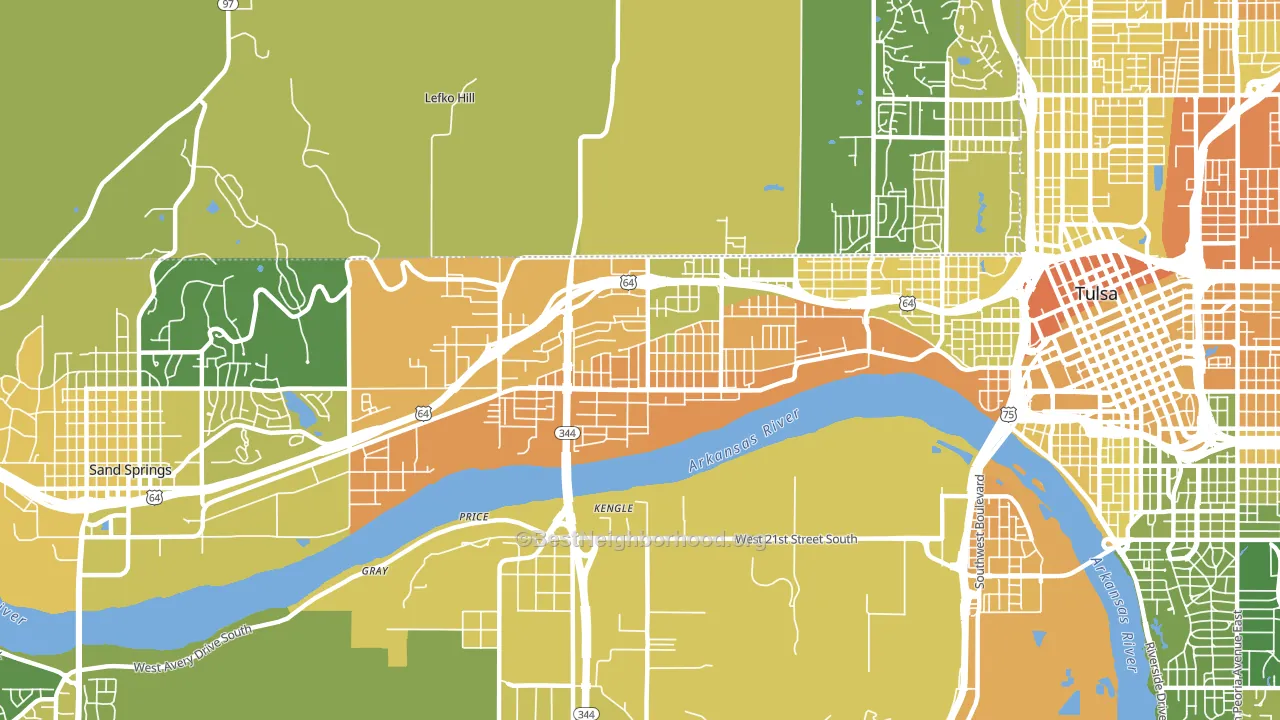 Charles Page, Tulsa, OK block-group voter-turnout map
