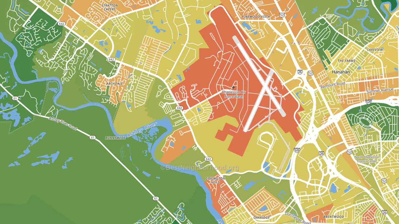 Charleston Afb, SC block-group voter-turnout map