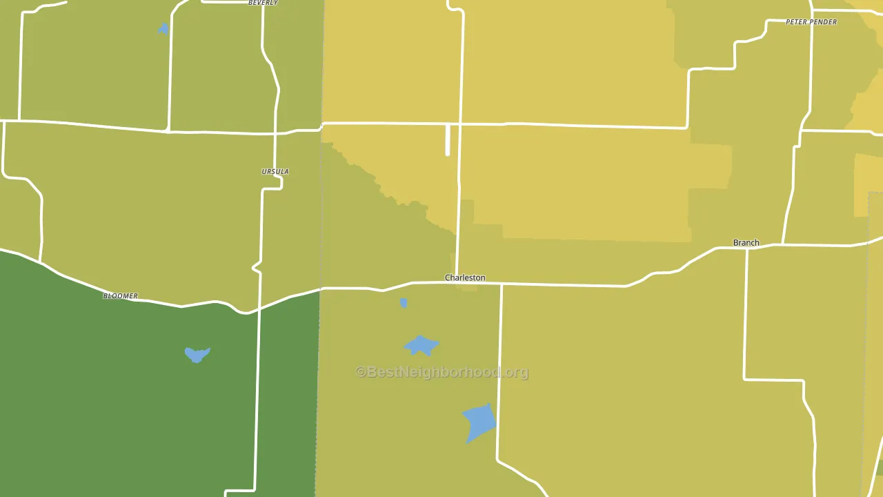 Charleston, AR block-group voter-turnout map