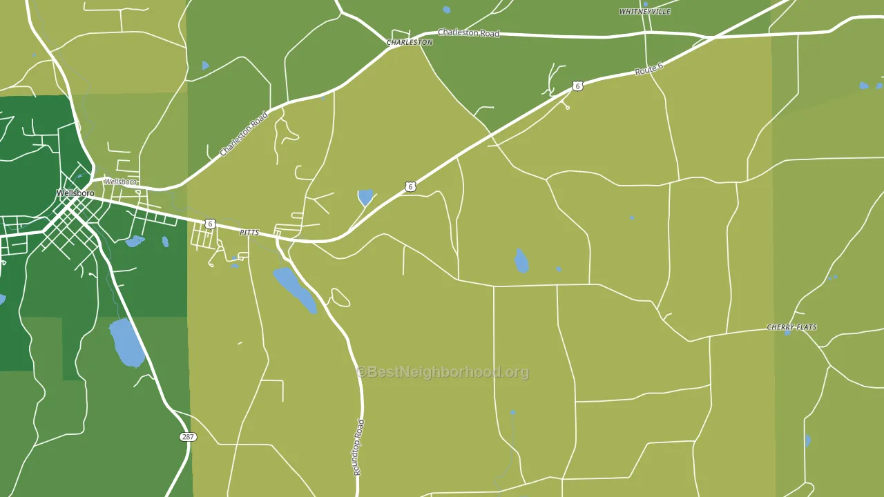 Charleston, PA block-group voter-turnout map