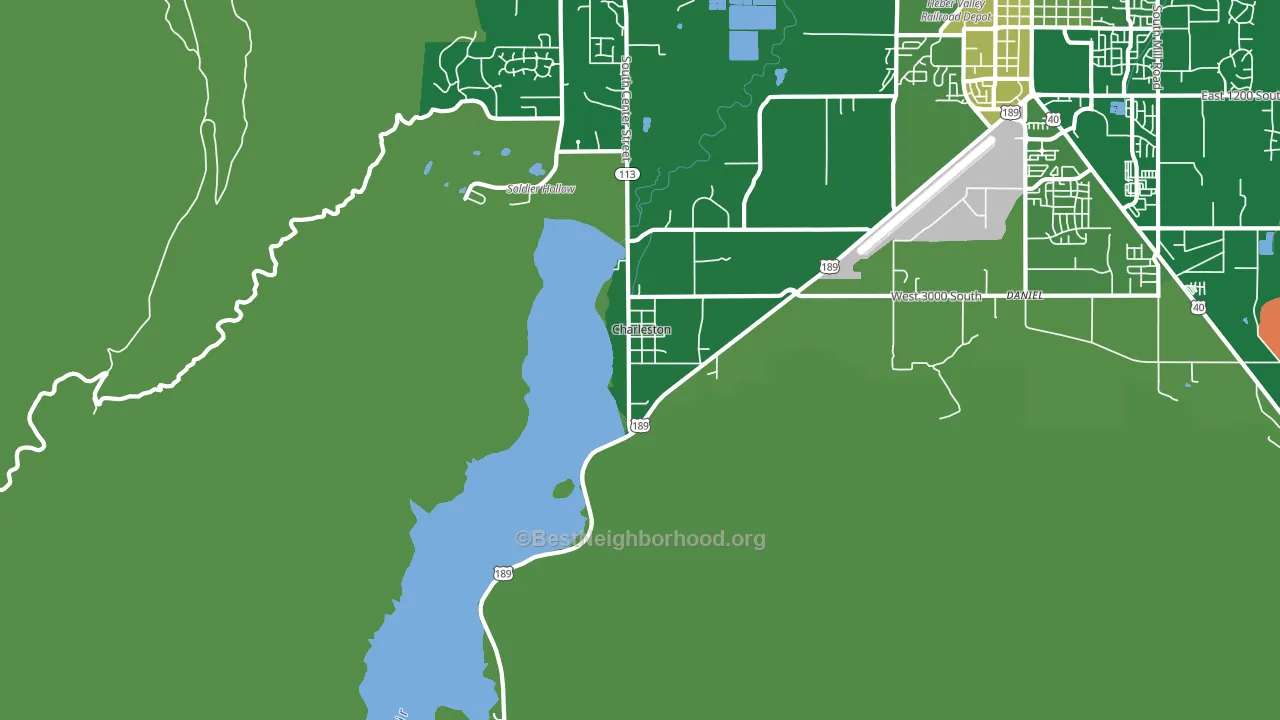 Charleston, UT block-group voter-turnout map