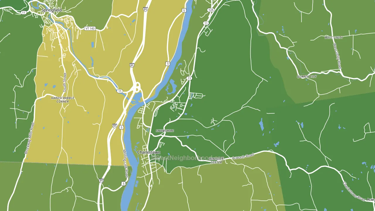 Charlestown, NH block-group voter-turnout map