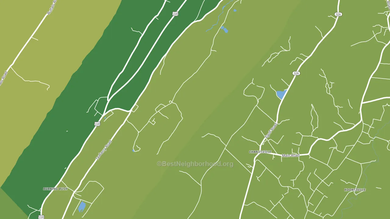 Charlesville, PA block-group voter-turnout map