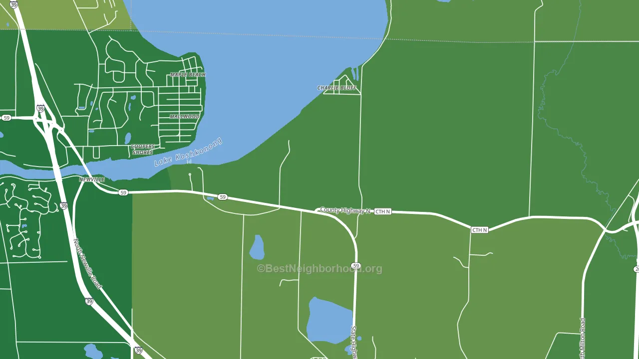 Charlie Bluff, WI block-group voter-turnout map