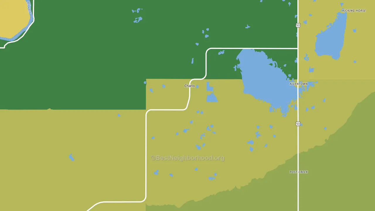 Charlo, MT block-group voter-turnout map
