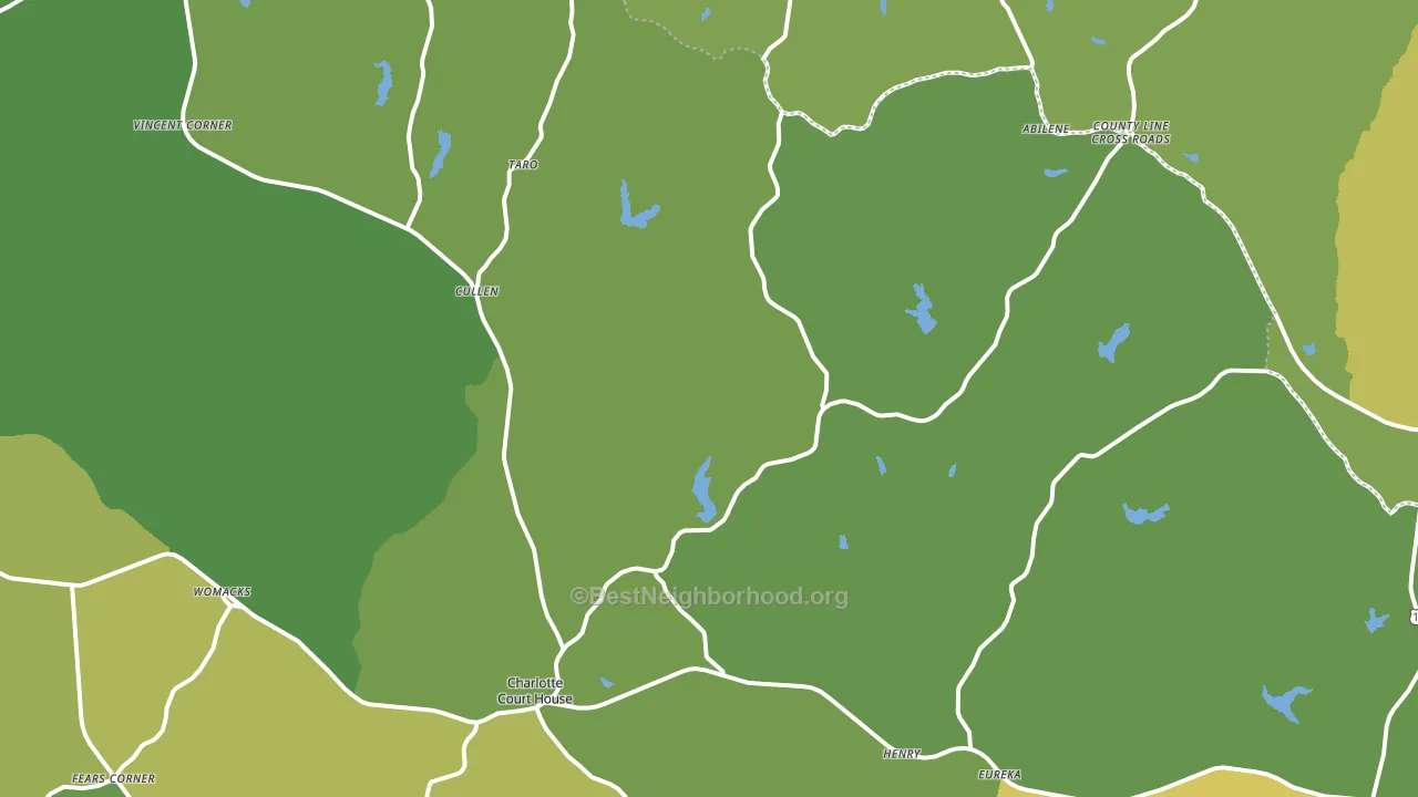 Charlotte Court House, VA block-group voter-turnout map