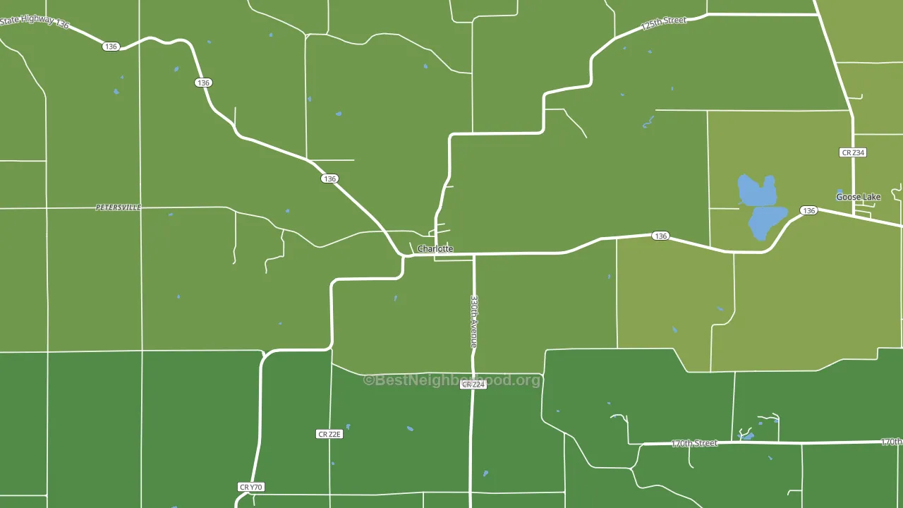 Charlotte, IA block-group voter-turnout map