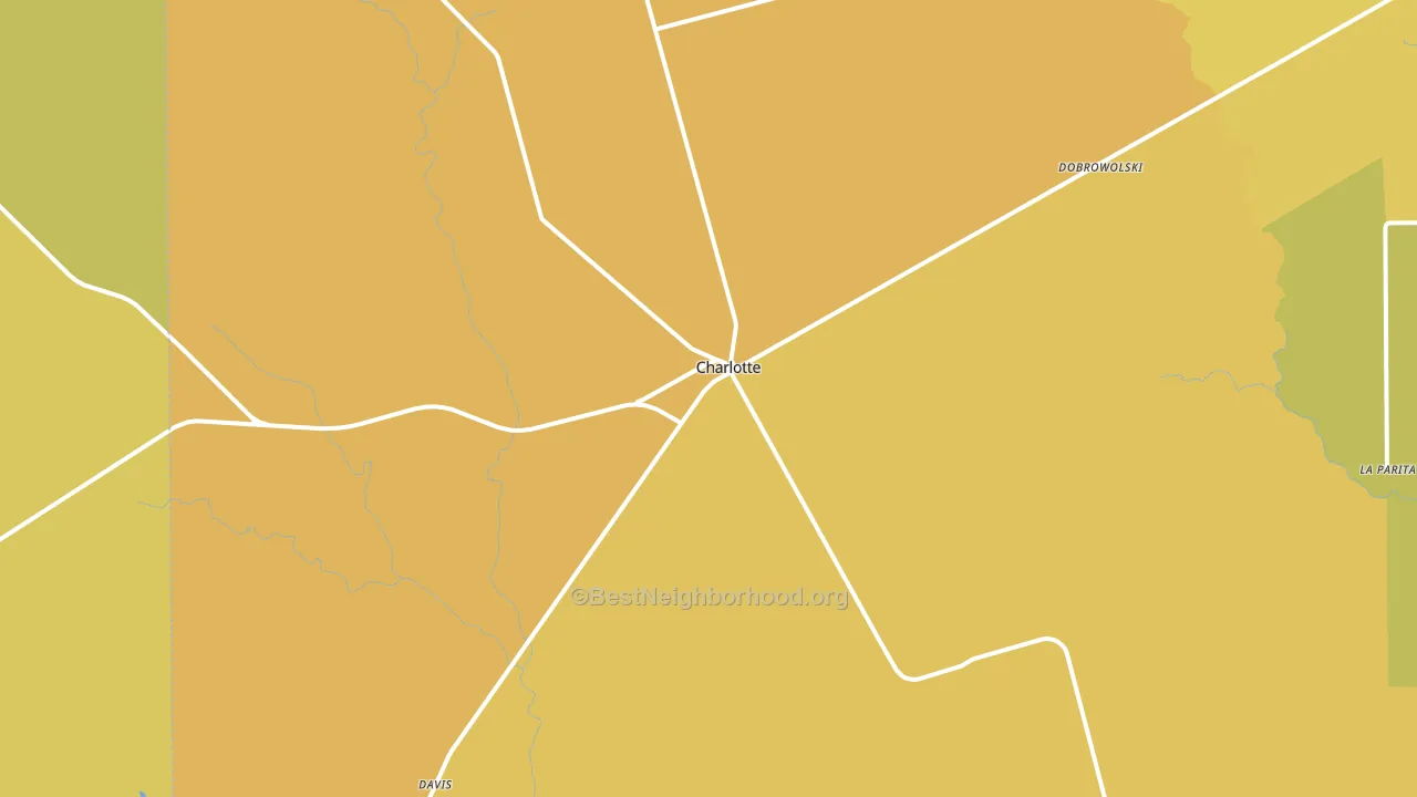Charlotte, TX block-group voter-turnout map