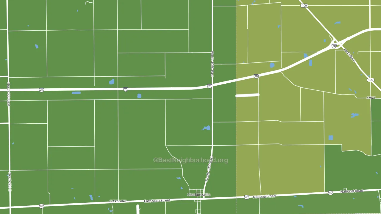 Charlottesville, IN block-group voter-turnout map