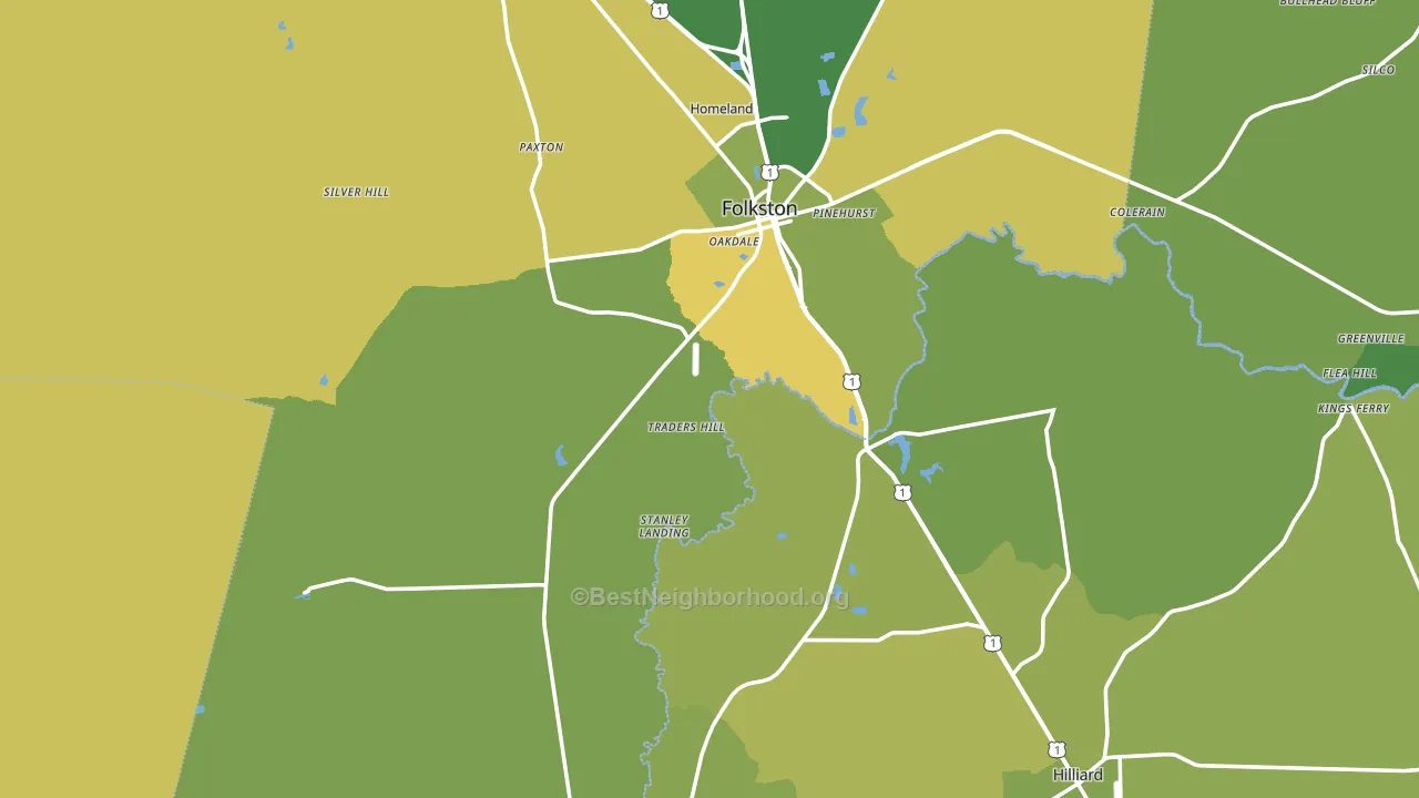 Charlton County, GA block-group voter-turnout map