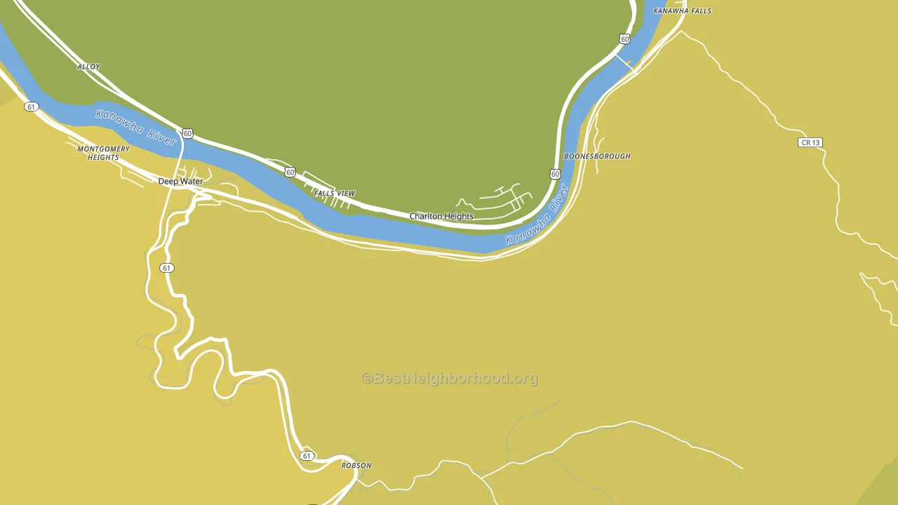 Charlton Heights, WV block-group voter-turnout map