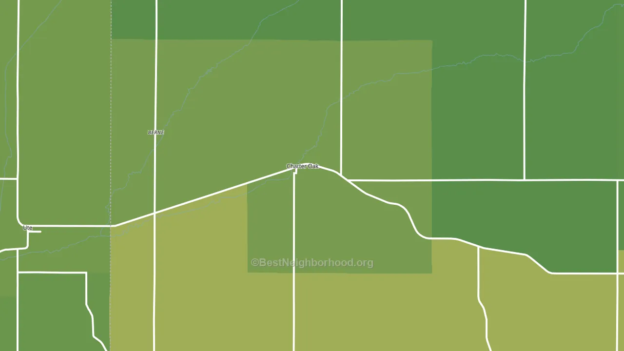 Charter Oak, IA block-group voter-turnout map