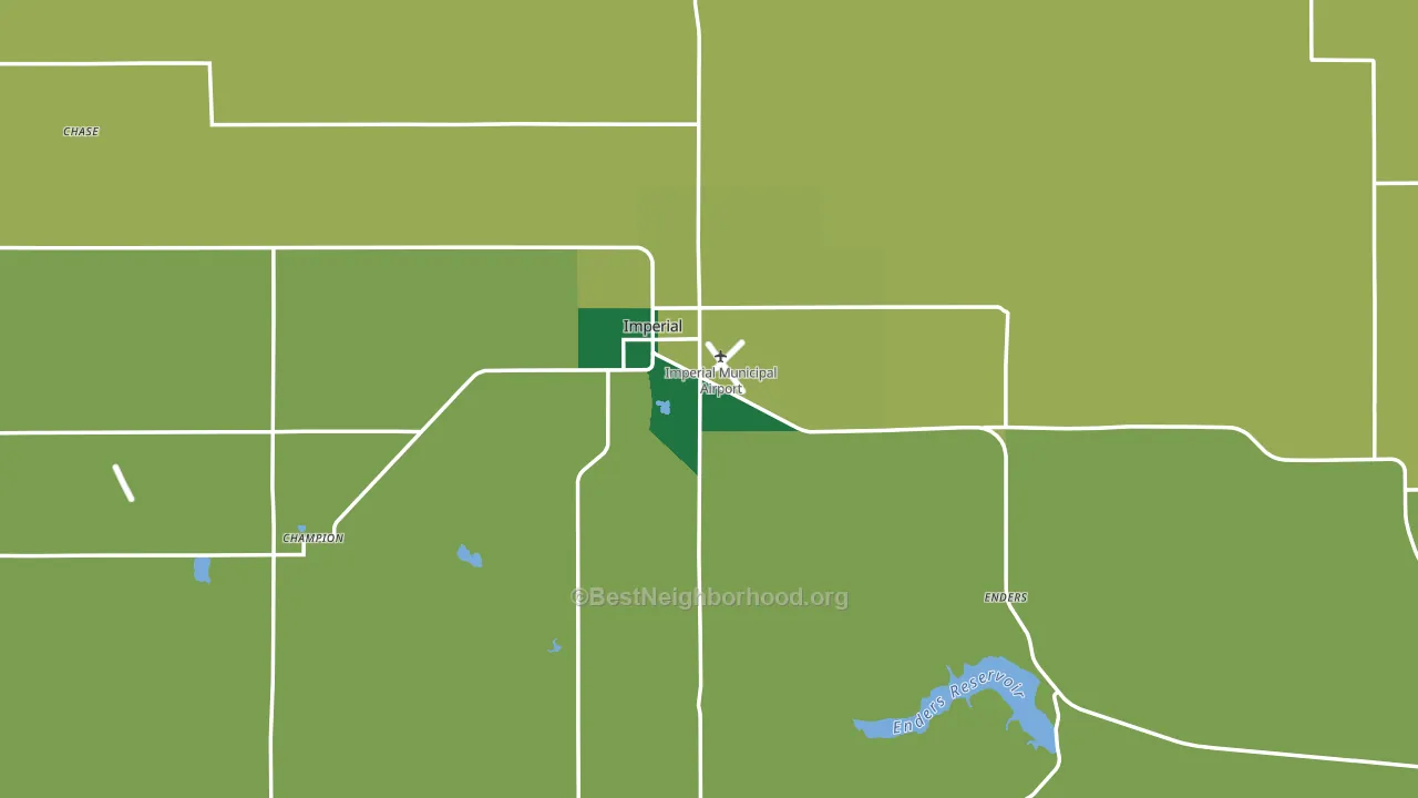 Chase County, NE block-group voter-turnout map