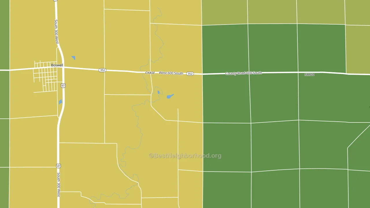 Chase, IN block-group voter-turnout map