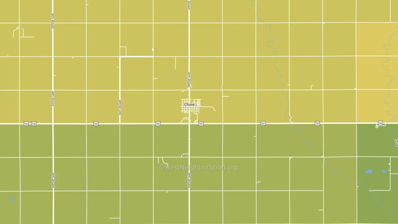 Chase, KS block-group voter-turnout map