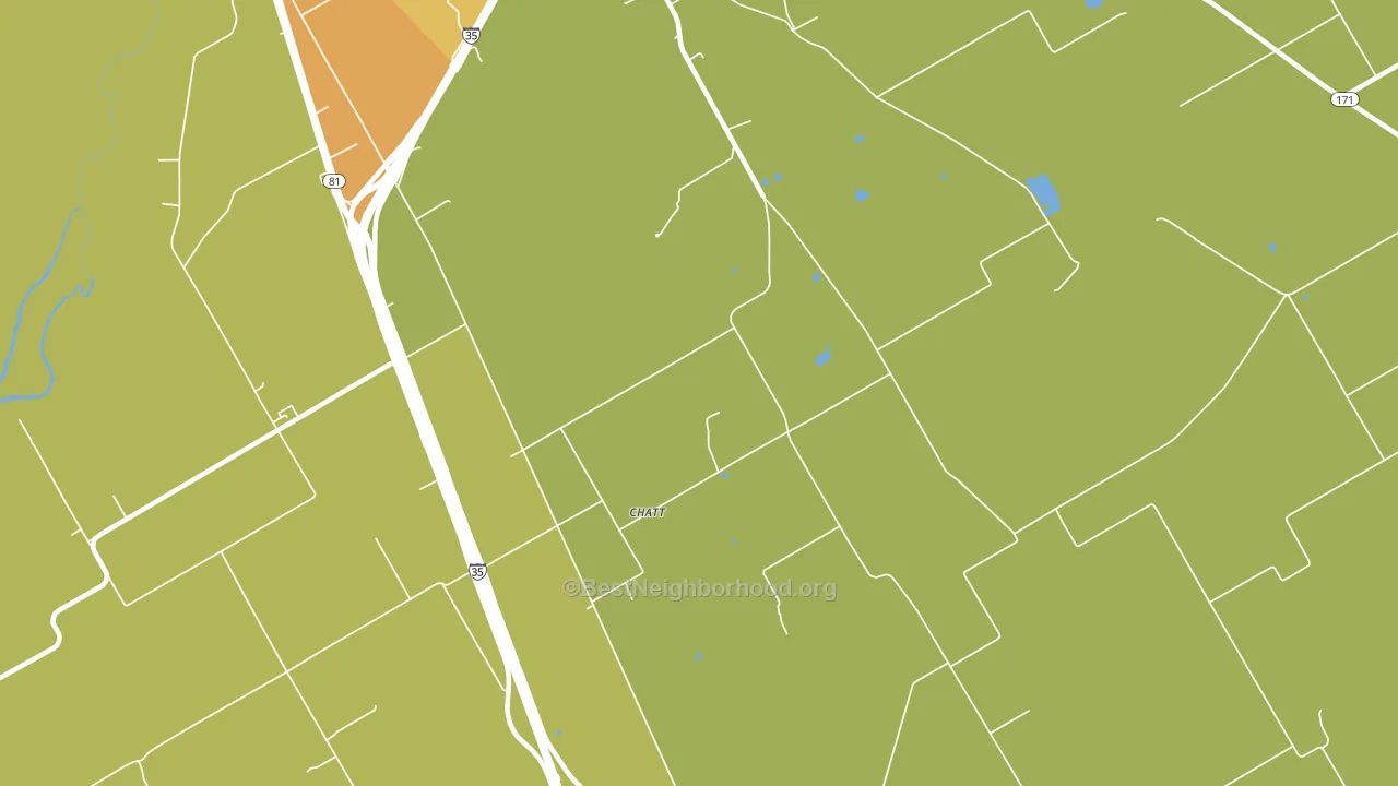 Chat, TX block-group voter-turnout map