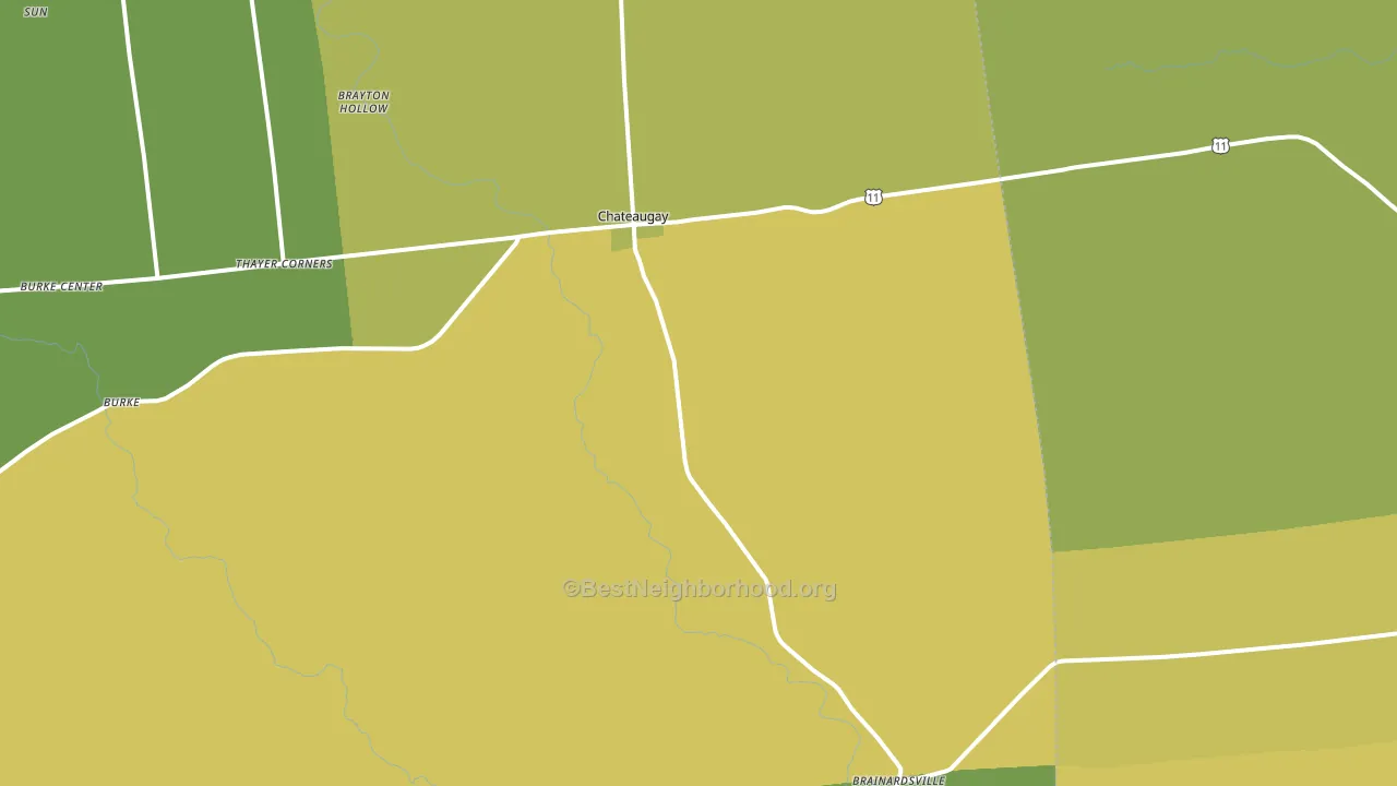 Chateaugay, NY block-group voter-turnout map