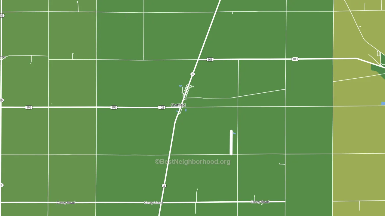 Chatfield, OH block-group voter-turnout map
