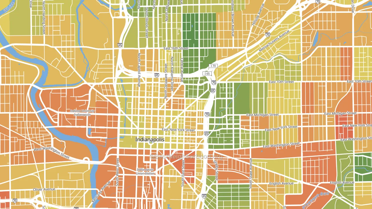 Chatham-Arch, Indianapolis, IN block-group voter-turnout map