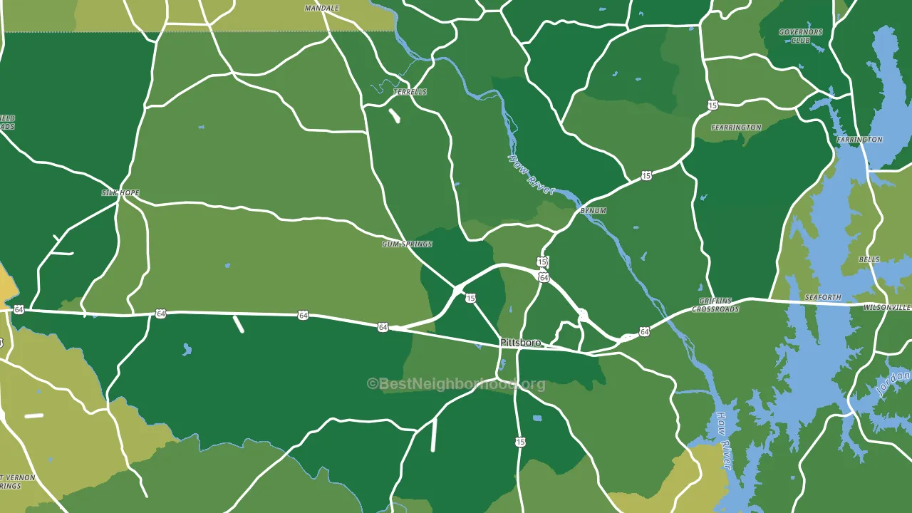 Chatham County, NC block-group voter-turnout map