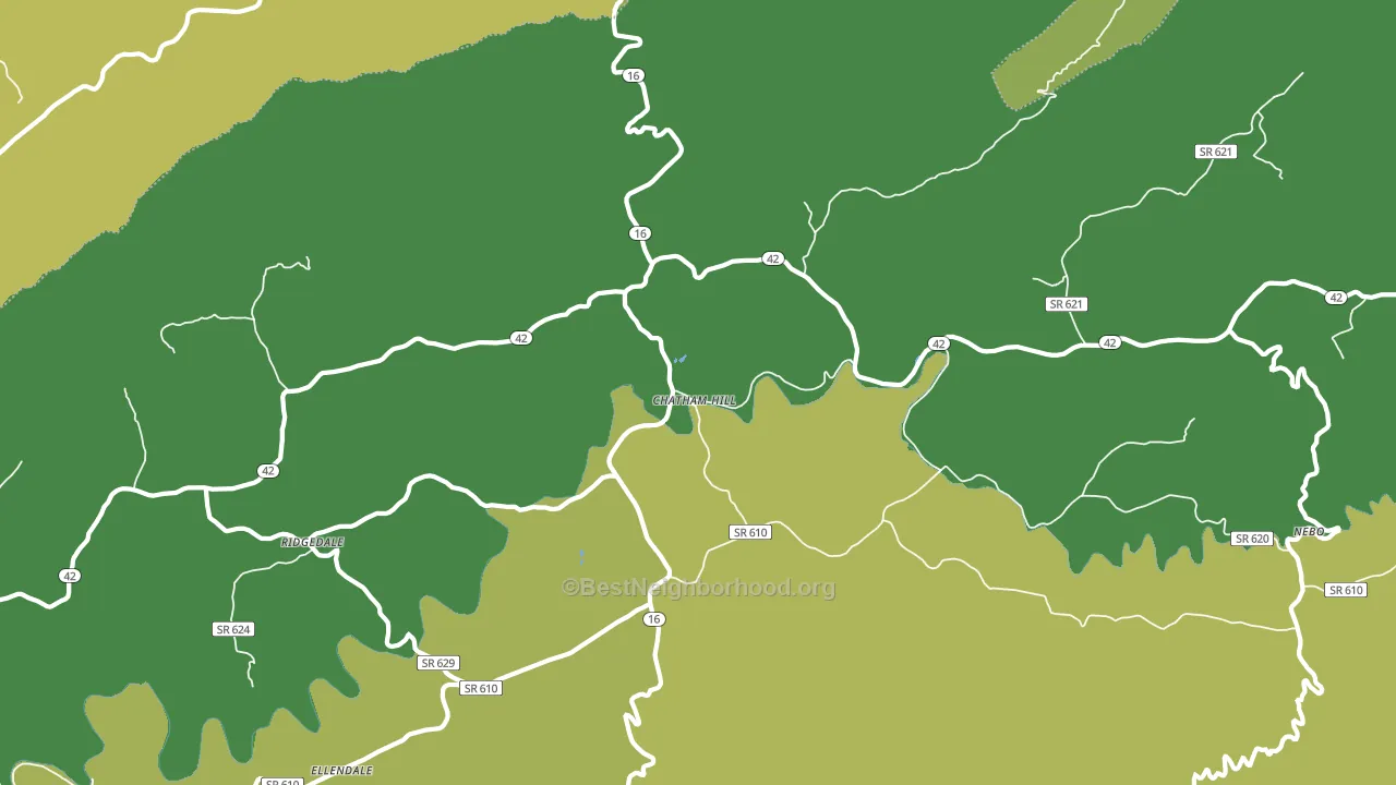 Chatham Hill, VA block-group voter-turnout map