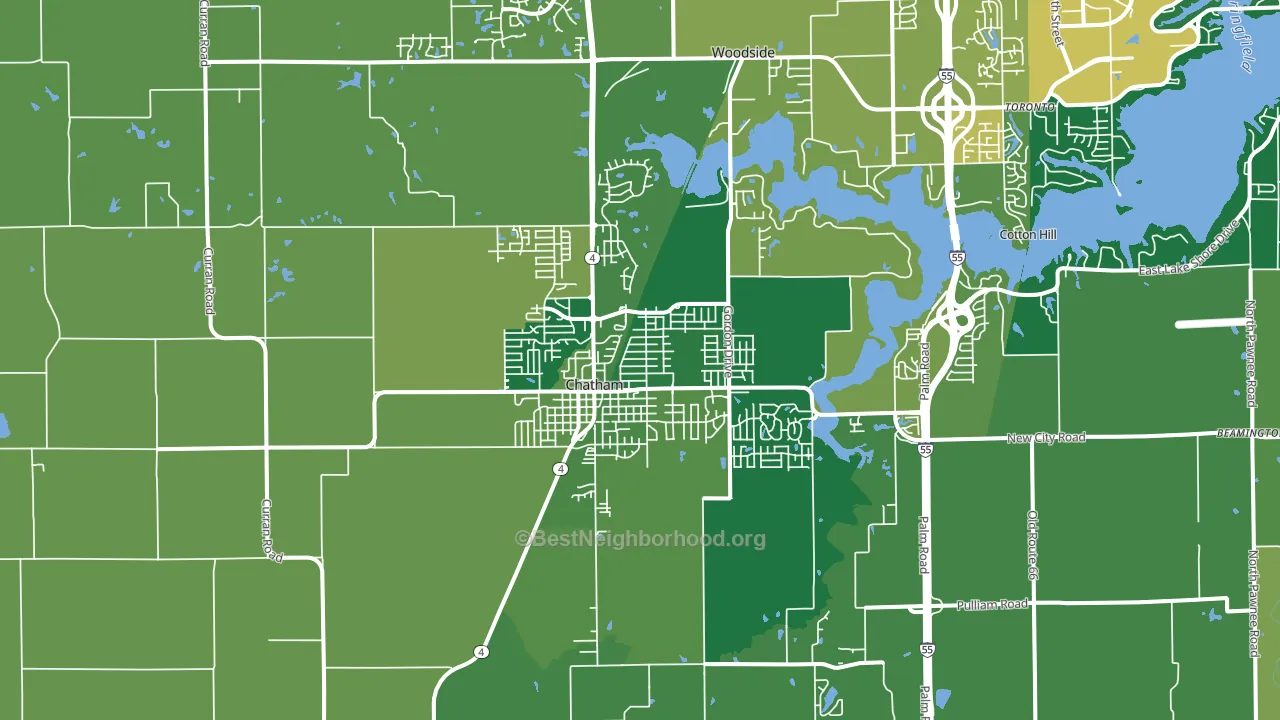 Chatham, IL block-group voter-turnout map
