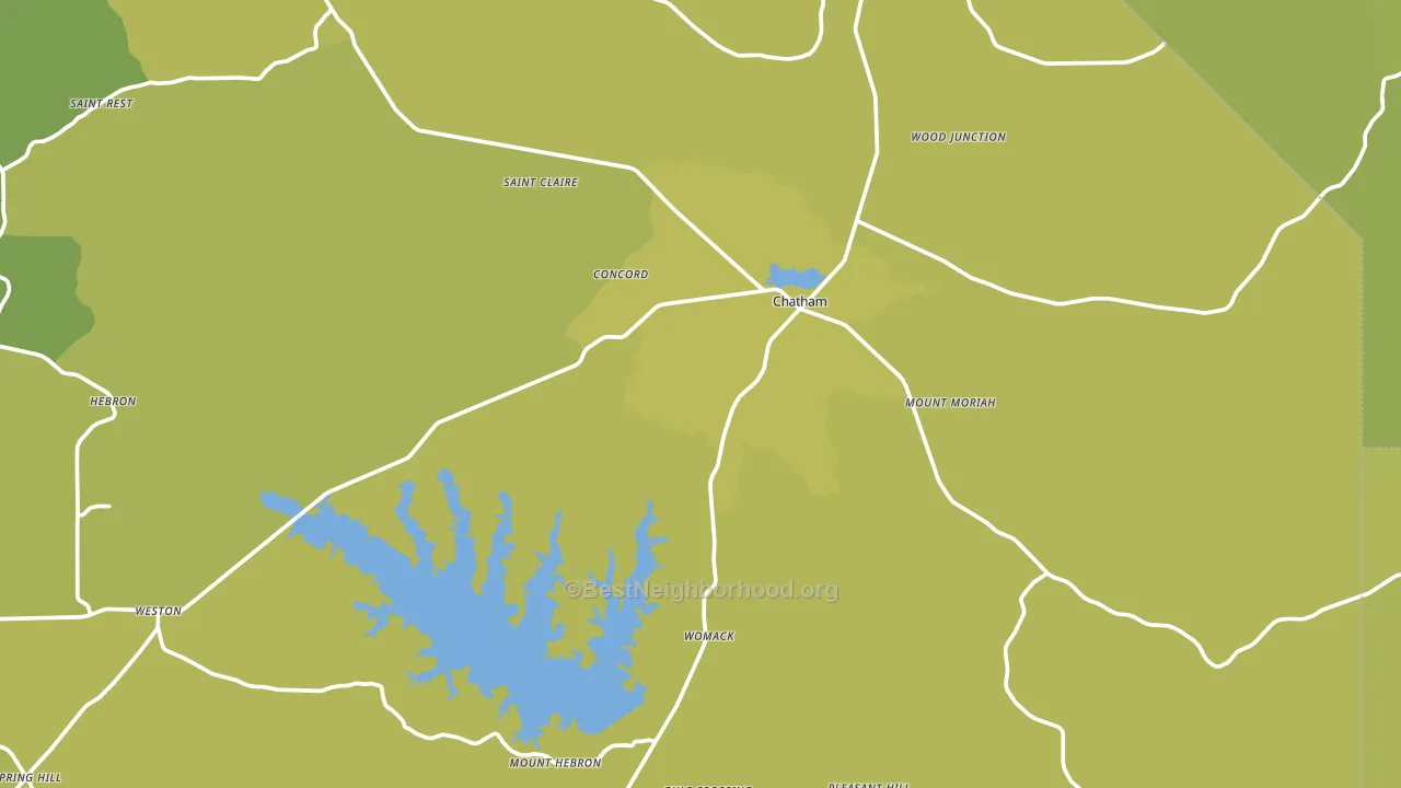 Chatham, LA block-group voter-turnout map