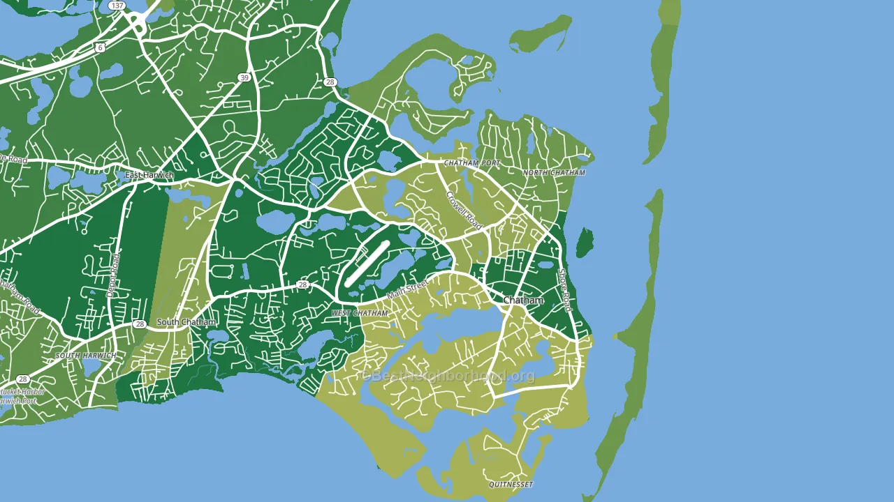 Chatham, MA block-group voter-turnout map