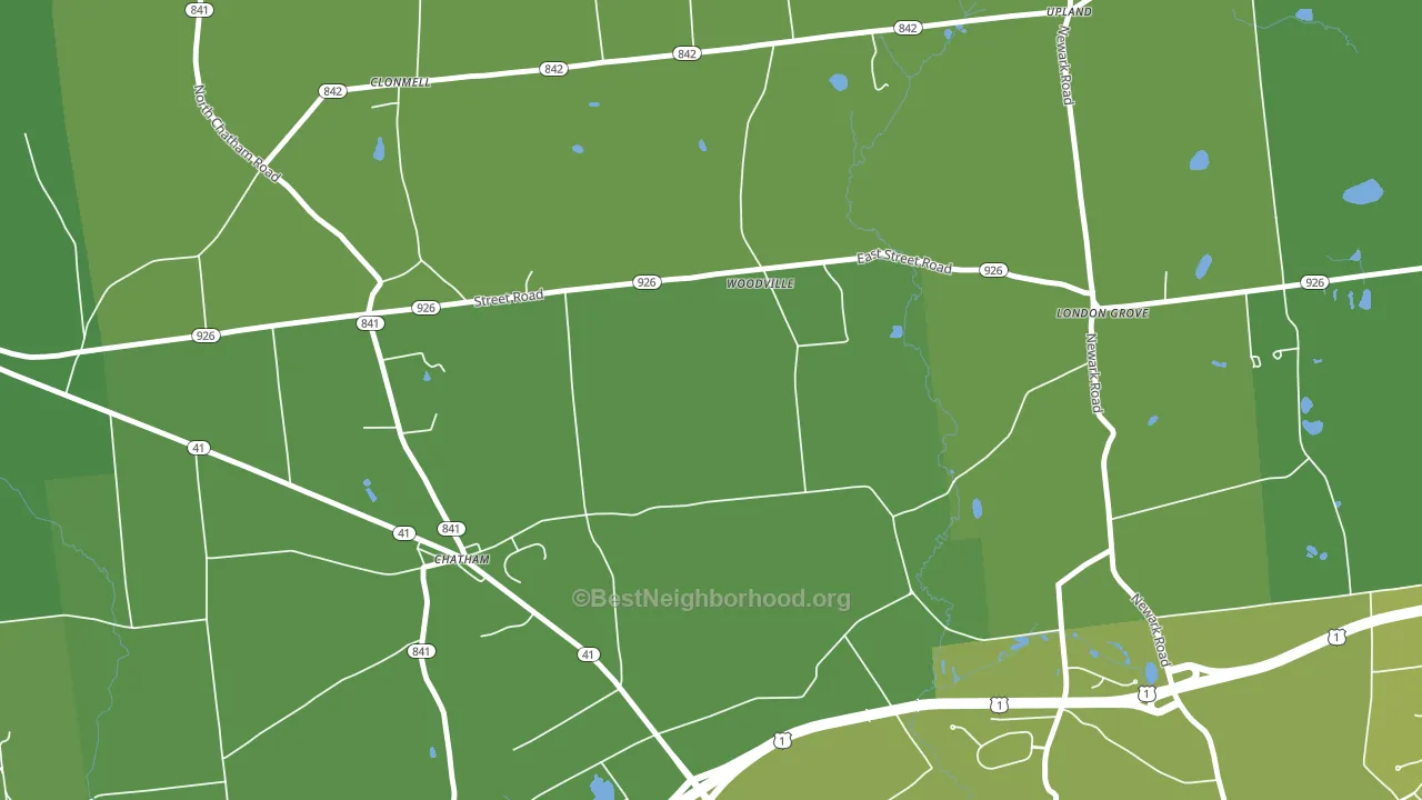 Chatham, PA block-group voter-turnout map