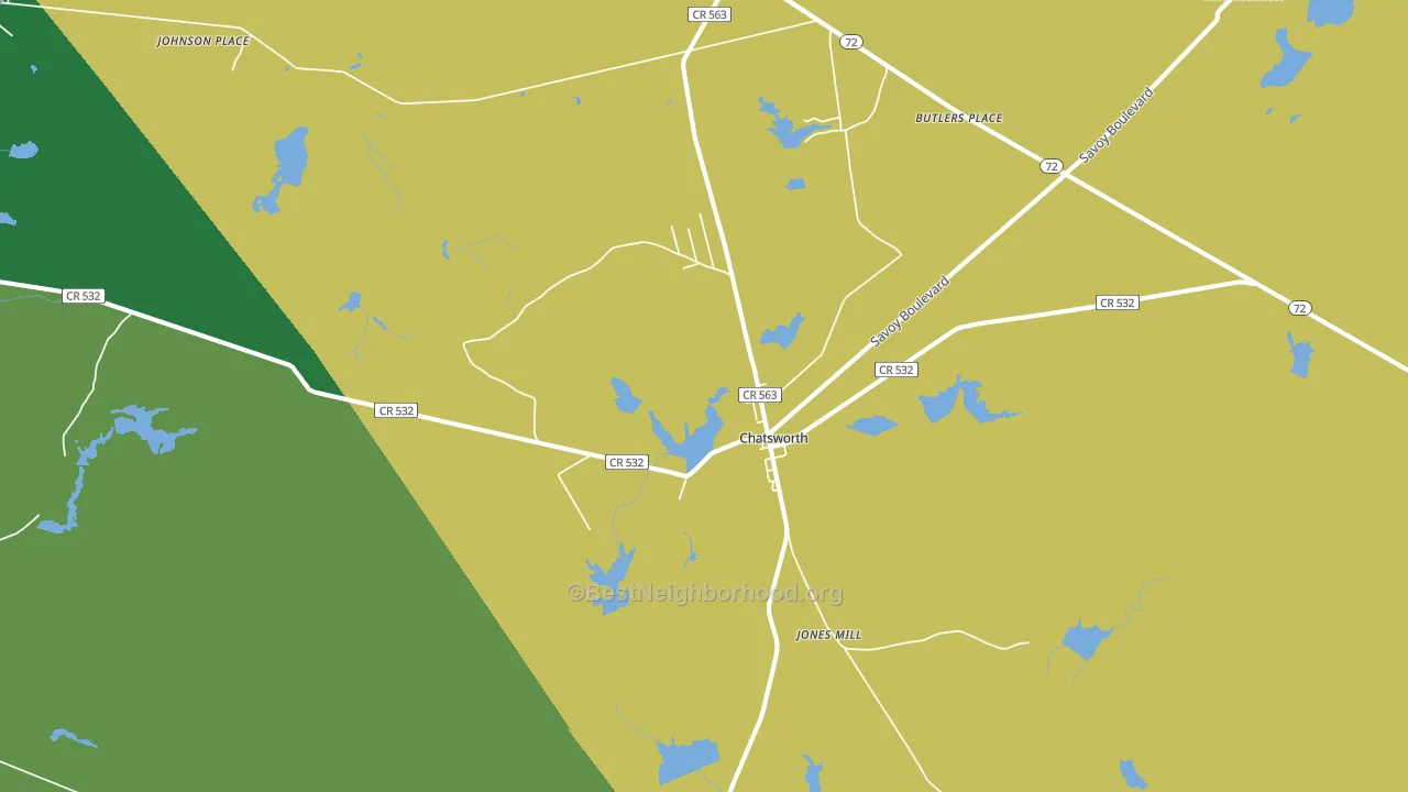 Chatsworth, NJ block-group voter-turnout map
