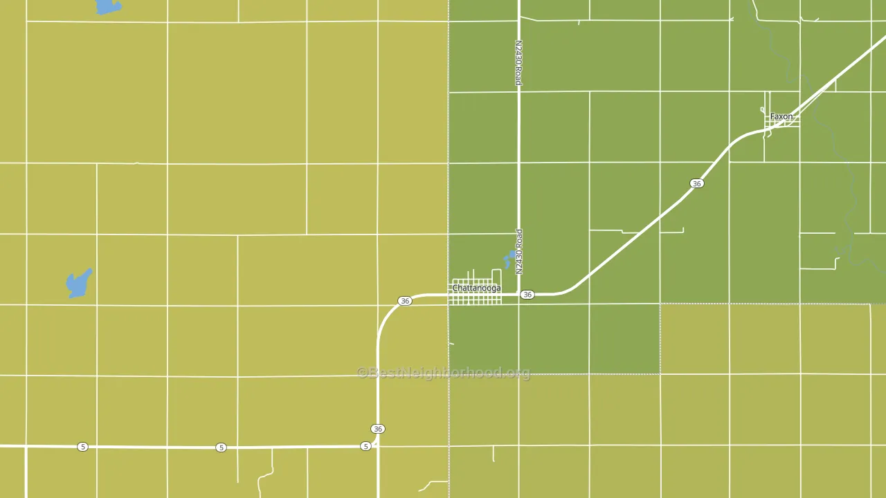 Chattanooga, OK block-group voter-turnout map