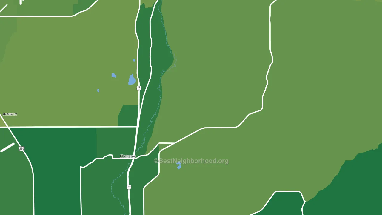 Chattaroy, WA block-group voter-turnout map