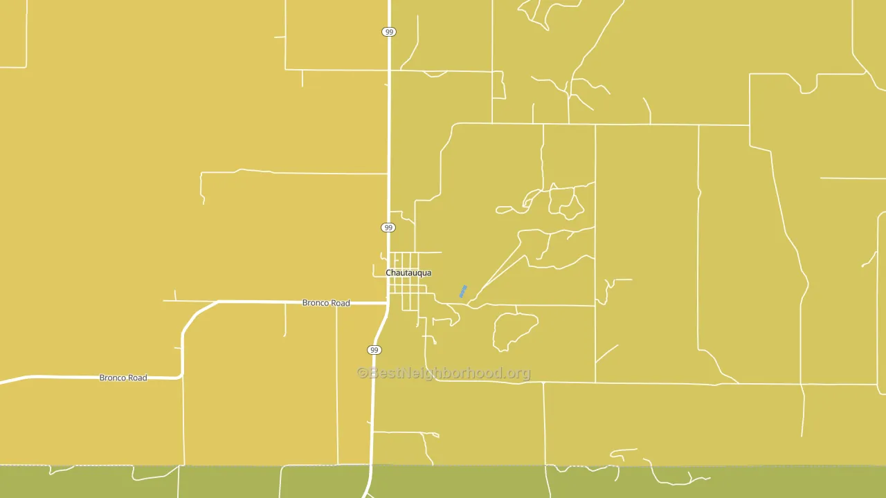Chautauqua, KS block-group voter-turnout map