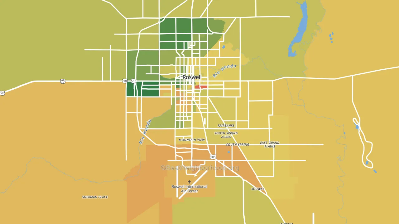Chaves County, NM block-group voter-turnout map